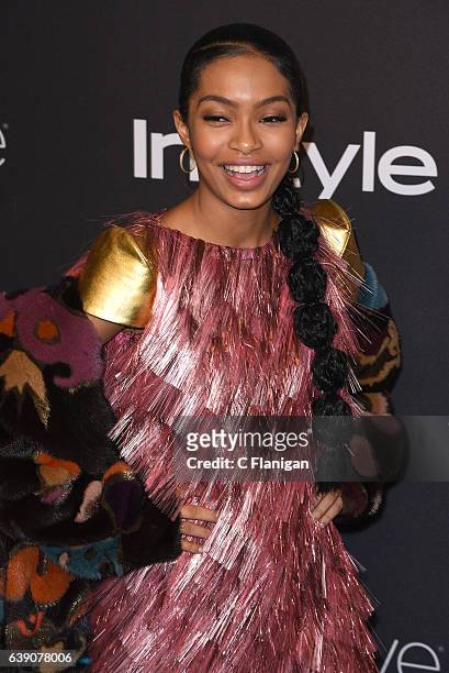 Yara Shahidi attends The 2017 InStyle and Warner Bros. 73rd Annual Golden Globe Awards Post-Party at The Beverly Hilton Hotel on January 8, 2017 in...