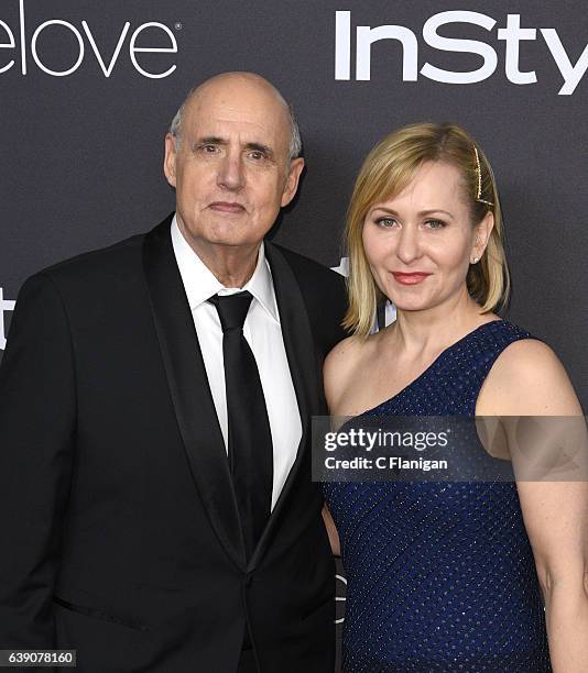 Jeffrey Tambor, Kasia Tambor attends The 2017 InStyle and Warner Bros. 73rd Annual Golden Globe Awards Post-Party at The Beverly Hilton Hotel on...