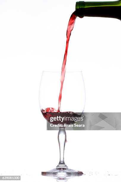 red wine - wine glass white background stock illustrations