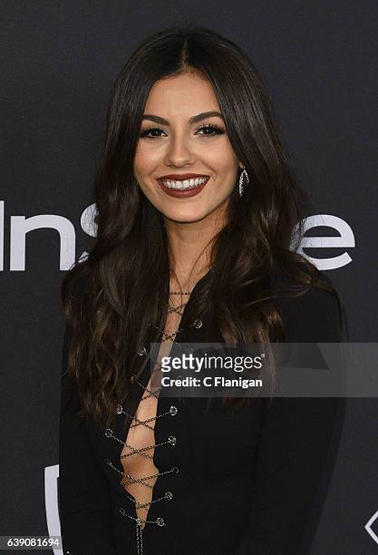 Victoria Justice attends the 18th Annual Post-Golden Globes Party hosted by Warner Bros. Pictures and InStyle at The Beverly Hilton Hotel on January...