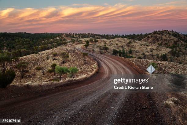 sunset at razorback lookout - south australia copy space stock pictures, royalty-free photos & images