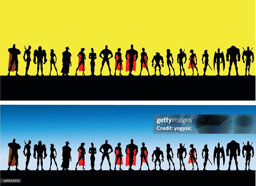 League of Superheroes Male and Female