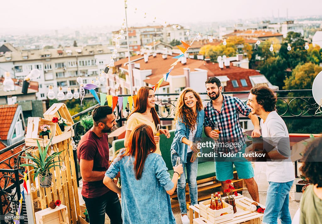 Fun Rooftop Party Roof Party High-Res Stock Photo - Getty Images
