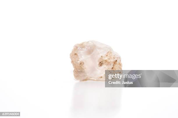 rock mineral macro photo with white background - opal gemstone stock pictures, royalty-free photos & images