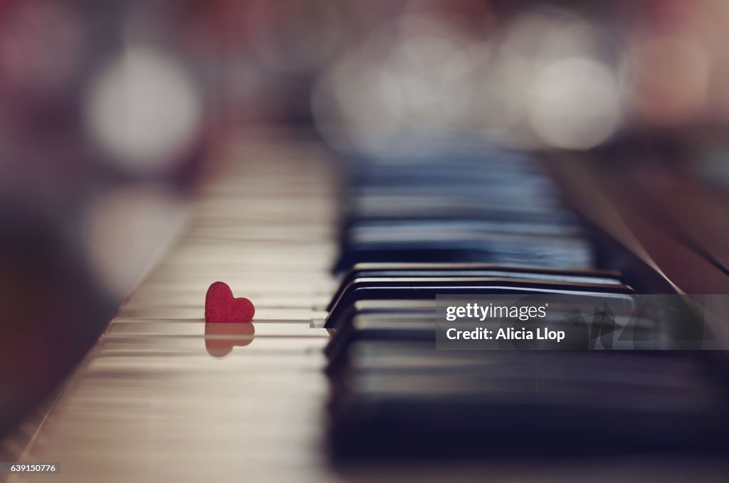 Heart on the piano