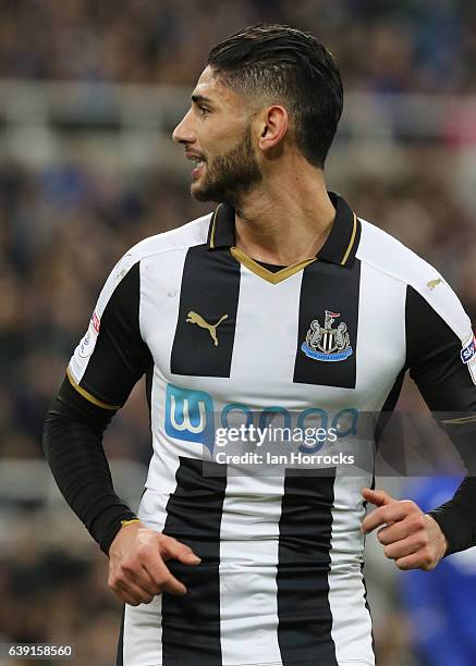 Achraf Lazaar of Newcastle United during the FA Cup third round replay between Newcastle United and Birmingham City at St James' Park on January 18,...