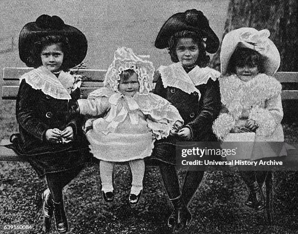 Photograph of the four eldest children of the Tsar Nicholas II of Russia. Dated 20th Century.