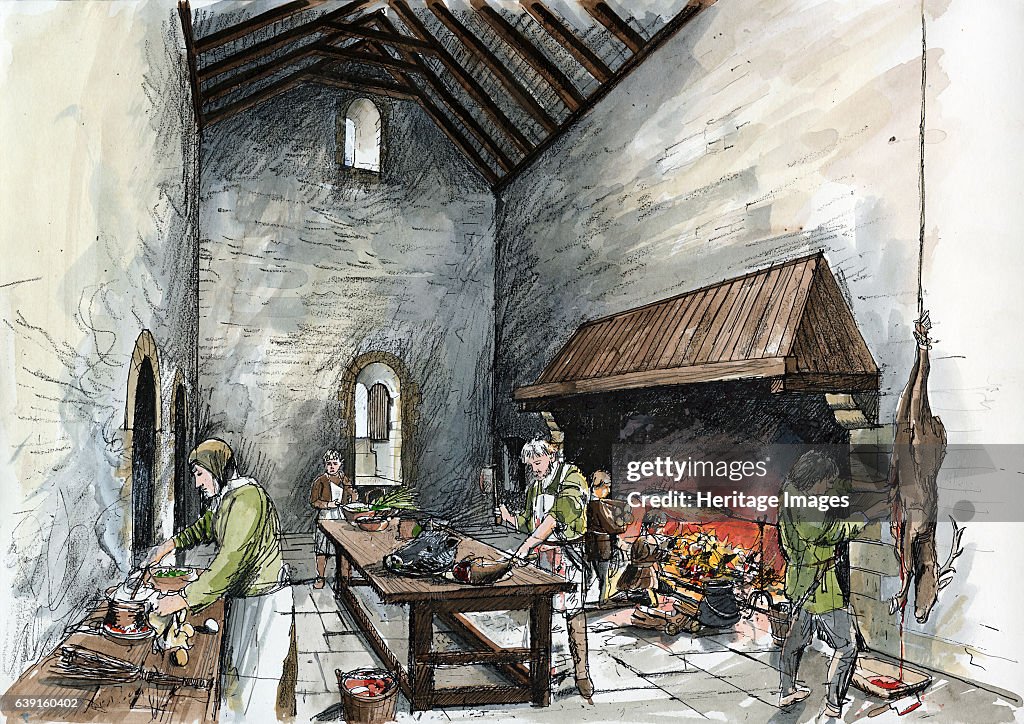 Kitchen block or 'keep' at Wolvesey, Old Bishop's Palace, c1160, (c2000s)