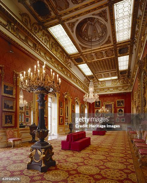 Apsley House, London. C1990-2010. Interior view. The Waterloo Gallery. Also known as Number One, London, Apspley is the London townhouse of the Dukes...