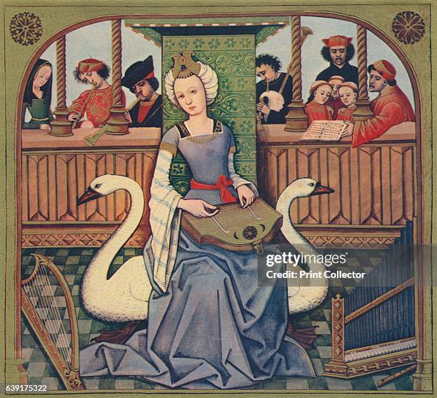 The Allegory of Music', c1496-1498, . The illustration is part of the manuscript, Les Echecs Amoureux, c1496-1498, housed by the Bibliotheque...