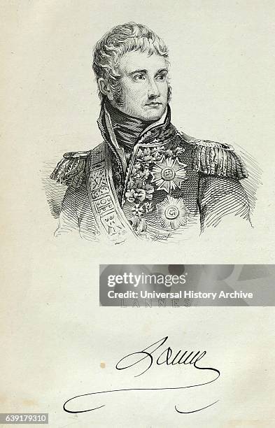 Jean Lannes, Due de Montebello , French soldier, one of Napoleon's commanders, won battle of Montebello , contributed to victories at Marengo,...