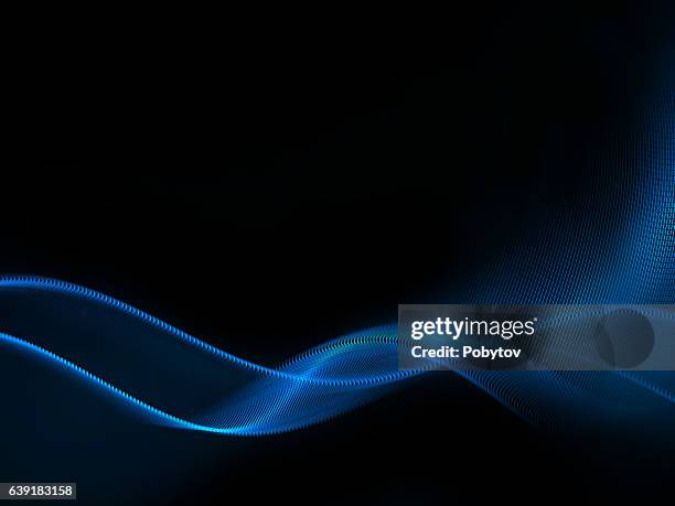 blue waves on black, border design element - black and blue abstract lines background stock illustrations
