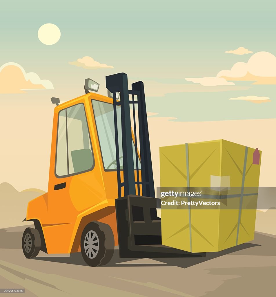 Loader Car Vector Flat Cartoon Illustration High-Res Vector Graphic ...