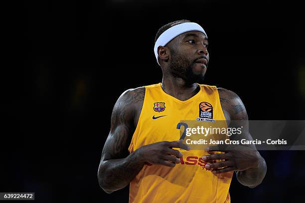 Tyrese Rice of F.C Barcelona Lassa during the basketball Turkish Airlines Euroleague match between F.C Barcelona Lassa and Anadolu Efes, on January...