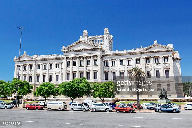 view of "palacio legislativo", montevideo, uruguay. - montevideo stock pictures, royalty-free photos & images