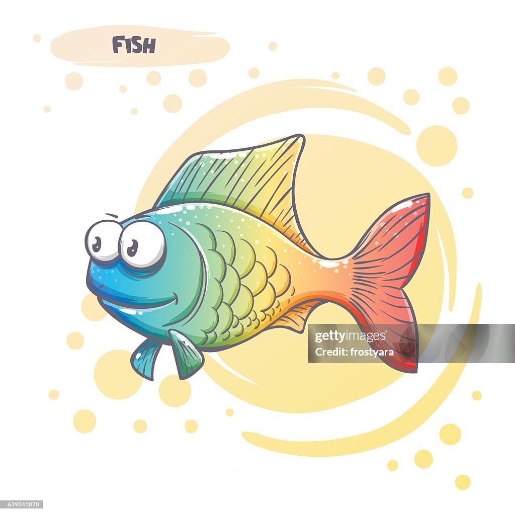 Chartoon Fish Drawn Cartoon Fish High-Res Vector Graphic - Getty Images