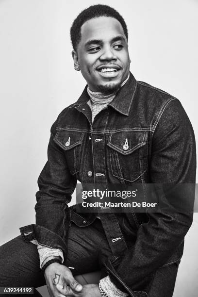 Mack Wilds from VH1's 'The Breaks' poses in the Getty Images Portrait Studio at the 2017 Winter Television Critics Association press tour at the...