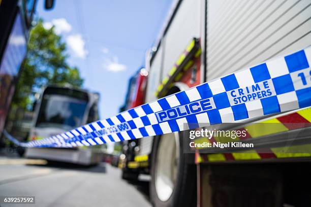 melbourne accident - victoria police stockfoto's en -beelden