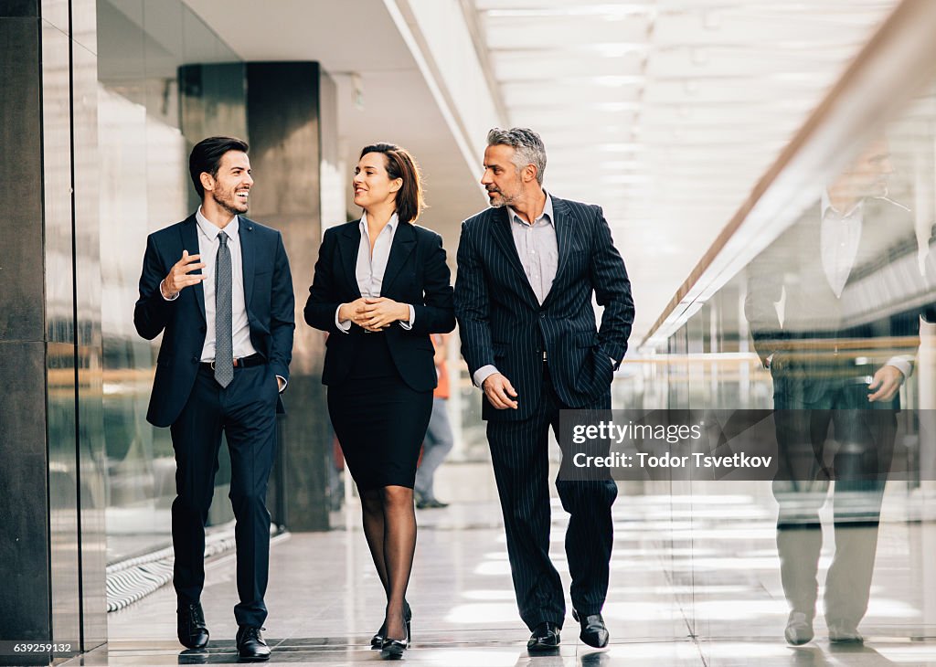 Business people taking a break