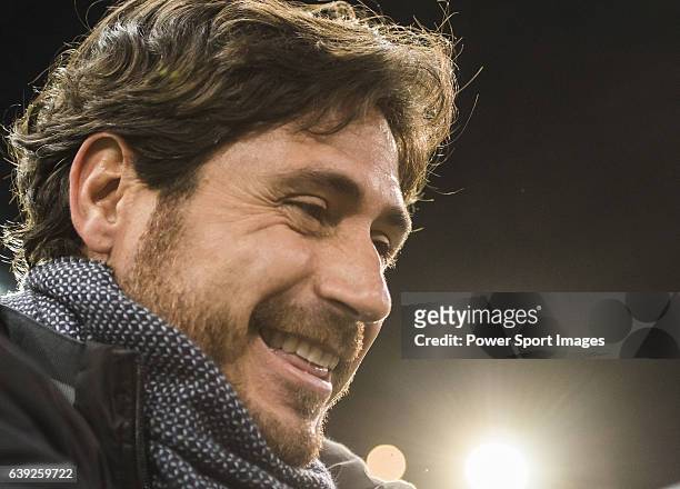 Coach Victor Sanchez del Amo of Real Betis Balompie during their La Liga 2016-17 match between Atletico de Madrid vs Real Betis Balompie at the...