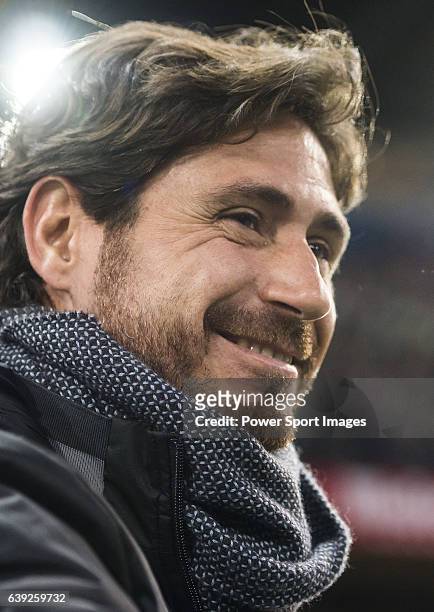 Coach Victor Sanchez del Amo of Real Betis Balompie during their La Liga 2016-17 match between Atletico de Madrid vs Real Betis Balompie at the...