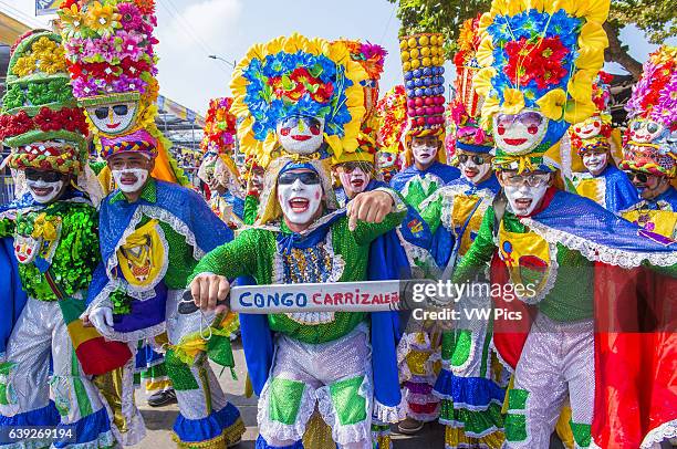 Participants in the Barranquilla Carnival in Barranquilla Colombia , Barranquilla Carnival is one of the biggest carnival in the world.