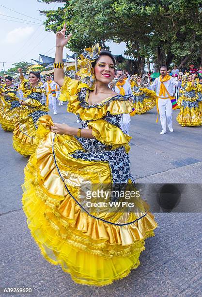 Participants in the Barranquilla Carnival in Barranquilla Colombia , Barranquilla Carnival is one of the biggest carnival in the world.