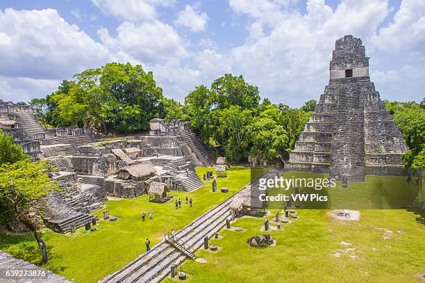 The archaeological site of the pre-Columbian Maya civilization in Tikal National Park,Guatemala. The park is UNESCO World Heritage Site since 1979.