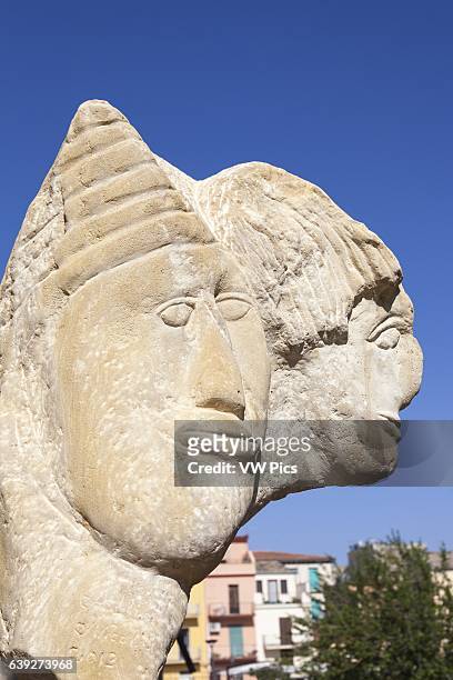 Titani sculpture by Alfio Nicolosi, Giardini Iblei, Ragusa Ibla, Ragusa, Sicily, Italy.