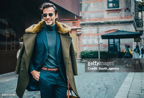 elegante gentleman - fashion model stock-fotos und bilder
