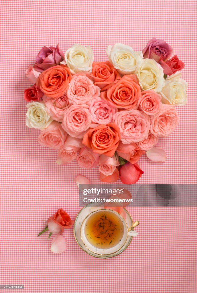 Concpetual flower tea image.