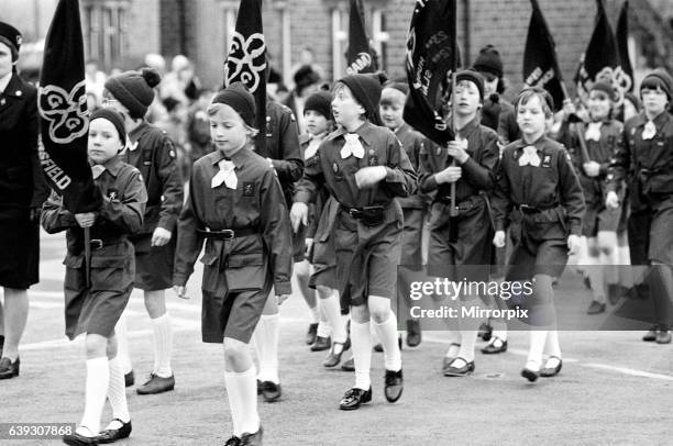 On parade in the Colne Valley were 200 Guides and Brownies who marched to a Thinking Day service at Christ Church, Linthwaite. Slaithwaite Junior...