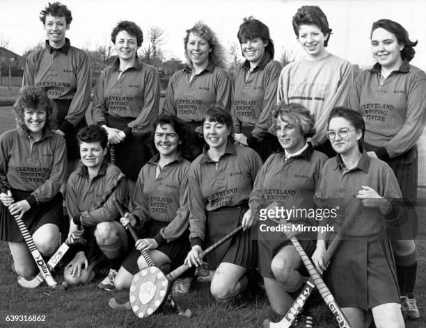 Roseberry Ladies hockey team have some silver wear to mark their 21st Annoversary after winning the Persimmon Homes League Rally at Malton. Back Row;...