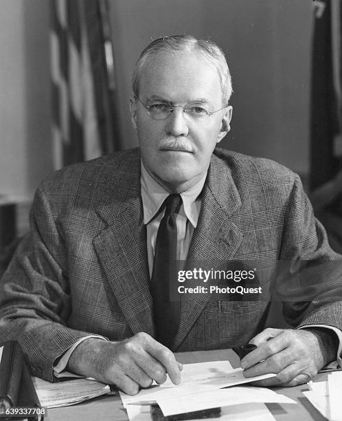 Portrait of Central Intelligence Agency Director Allen W Dulles, Washington DC, Janaury 1952.