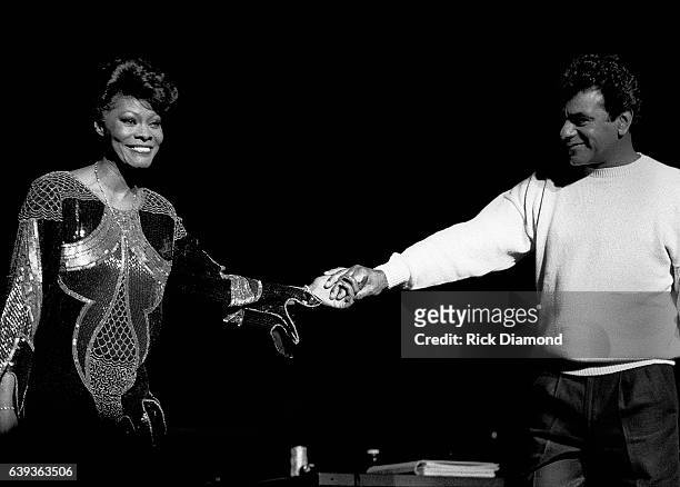 Dionne Warrick and Johnny Mathis perform at The Fox Theater in Atlanta Georgia January 13, 1986