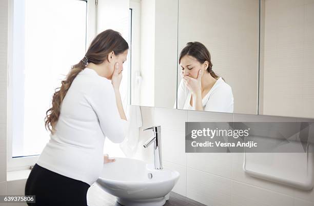 morning sickness - vomiting stock pictures, royalty-free photos & images