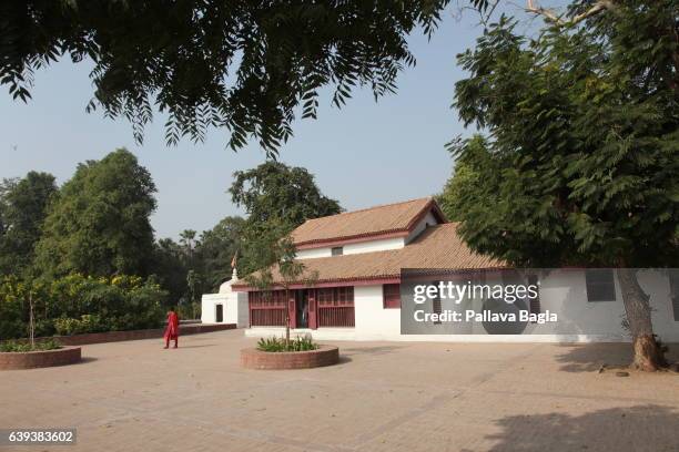 January 10. Hriday Kutir, the spartan home that the Mahatma used, made of tiles and bricks with large windows. The unusually sparse home of the...