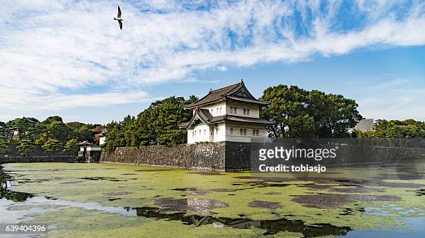 kaiserpalast, tokio - imperial palace tokyo stock-fotos und bilder