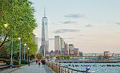 Banks of Hudson River and Freedom Tower