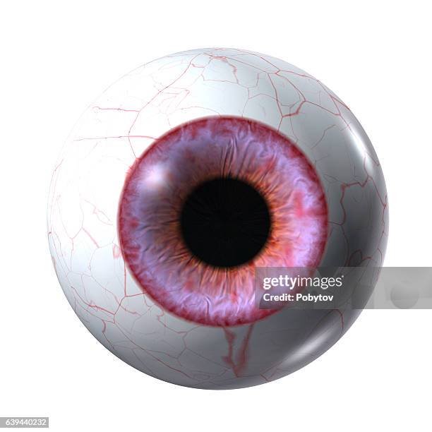 red vampire eyeball isolated on a white - monster stock illustrations