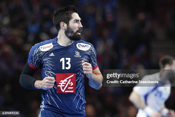 Nikola Karabatic of France looks on during the 25th IHF Men's World Championship 2017 Round of 16 match between France and Iceland at Stade Pierre...