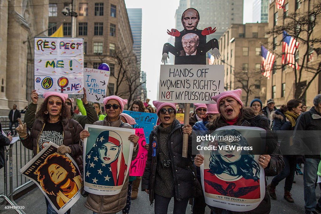 Hundreds of Thousands Protest President Trump