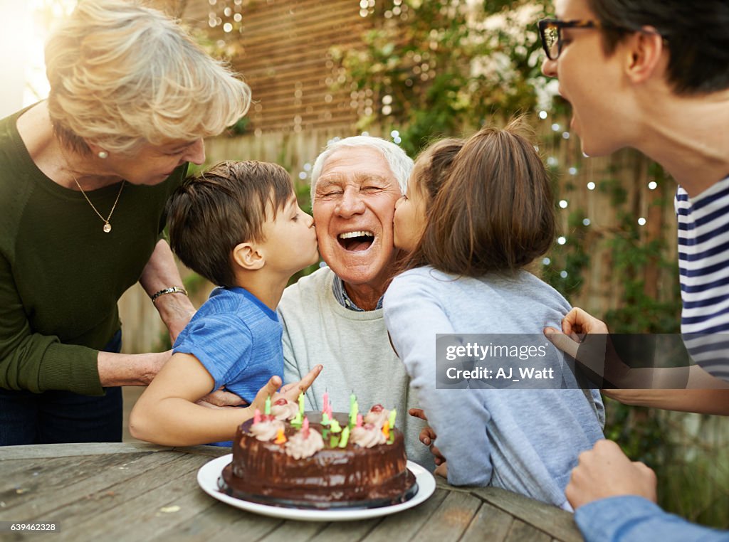 Kisses for the birthday boy