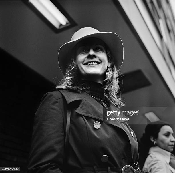 Television journalist Pia Lindstrom, daughter of actress Ingrid Bergman, at London Airport, UK, 22nd May 1971.