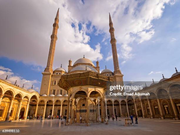 mosque of muhammad ali, cairo, egypt - cidadela do cairo imagens e fotografias de stock