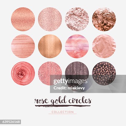 Círculos de brilho de ouro rosa Círculos de brilho de ouro rosa
