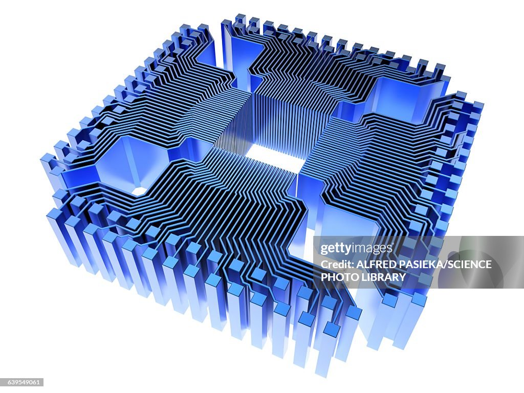 Quantum Computer Electronic Circuitry High-Res Vector Graphic - Getty ...