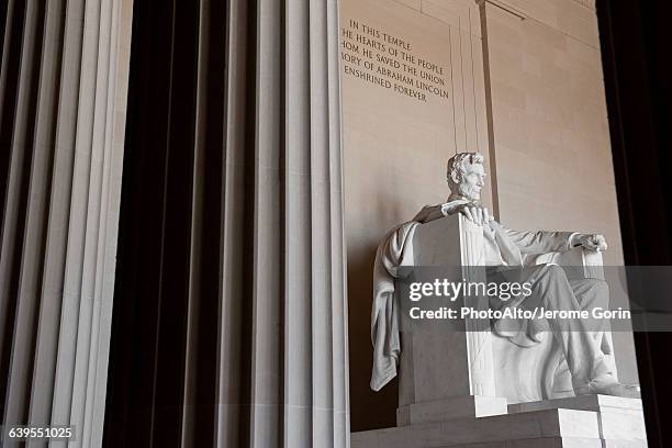 lincoln memorial, washington dc, usa - lincoln and washington stock-fotos und bilder