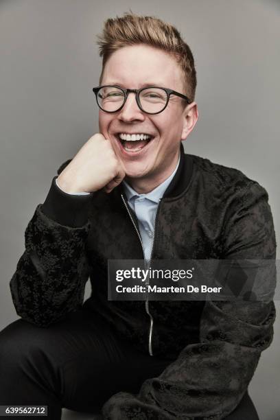 Tyler Oakley poses for a portrait at the 2017 Sundance Film Festival Getty Images Portrait Studio presented by DIRECTV on January 21, 2017 in Park...