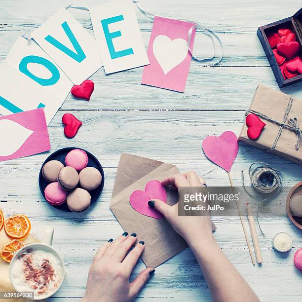 valentines"s day - homemade valentine stock pictures, royalty-free photos & images